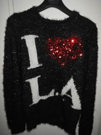 Pull noir "I love L.A.." T. L