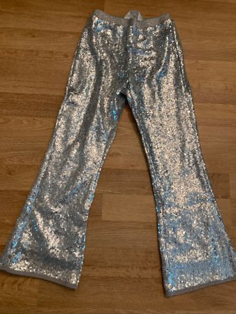 Mädchen Partyhose Gr.122 silber