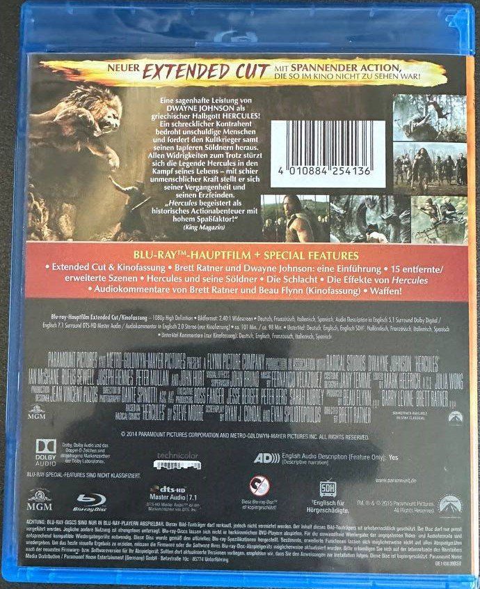 Tutti i DVDs: Hercules Extended Cut Blu-ray Top Zustand – Usato da Beringen venduto da Mantafisch1 1