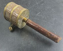 Tibetische Gebetsmühle Handgefertigt mit zwei Gebetsrollen