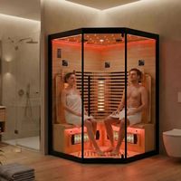 Infrarotsauna MATERA140 Schwarz Dual-Technologie 140x140x190