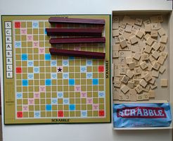 SCRABBLE - Spear-Spiele 1955 / komplett, Holzplättchen?
