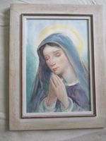 Aquarelle von heiligen Maria Madonna signiert Vintage