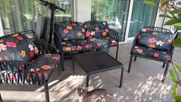 Ensemble de meubles de jardin, 4 pièces, peu utilisé
