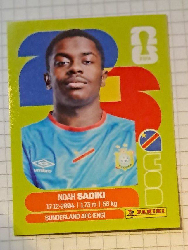 Panini Carte collezionabili: WM26 Noah Sadiki COD 12 – Nuovo (secondo la descrizione) da Wallisellen venduto da Cyberfuexli