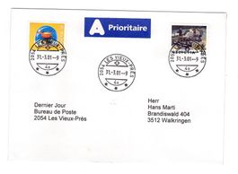 Letztagsbrief: Schliessung Poststelle 2054 LES VIEUX-PRES