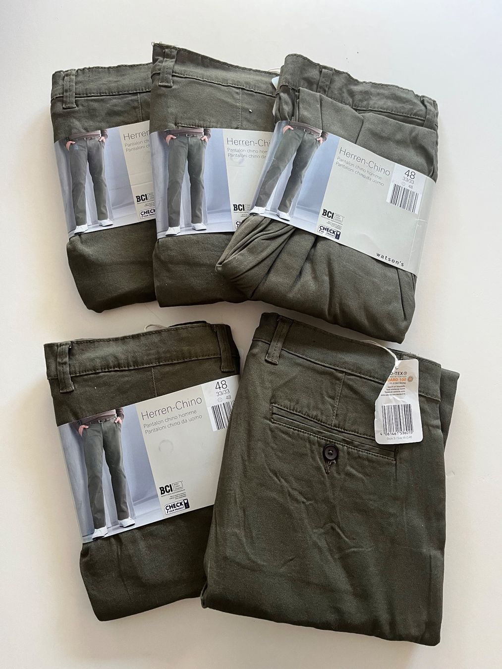 Pantaloni: Herren - Chino - Hose, 5 Stück – Nuovo e nell'imballaggio originale da Muralto venduto da Kdale2 3