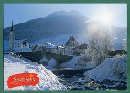 Savognin,Winterstimmung an der Julia,Grossformat, ungelaufen
