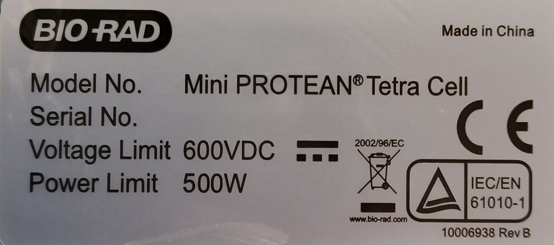 Accessori da laboratorio: Bio-Rad Mini PROTEAN Tetra Cell – Difettoso da Niederdorf venduto da LeptonAG_Labor 2