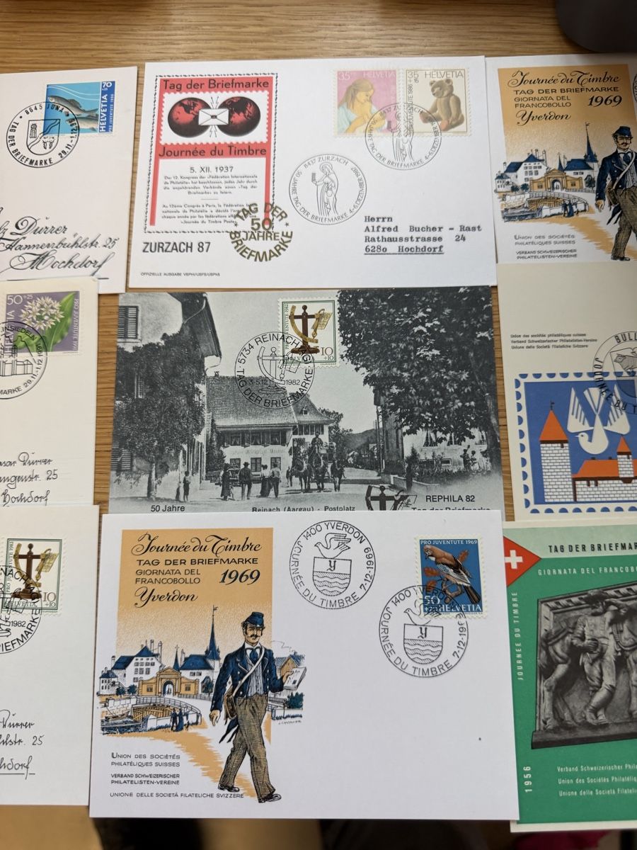 Tutti i francobolli: 19 Karten Tag der Briefmarken  – Usato da Murgenthal venduto da Tina_4055 4