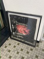 Tableau Abstrait Encadré, Art Moderne signé sous plexiglass