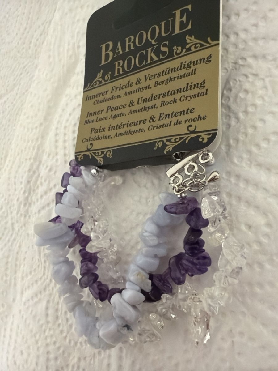 Bracciali & Braccialetti: Armkette Chalcedon, Amethyst, Bergkristall  – Nuovo (secondo la descrizione) da Embrach venduto da KleineFee51 1
