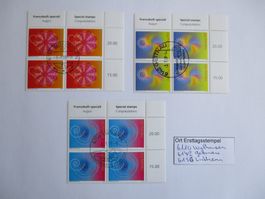 Viererblock mit Ort Ersttagsstempel 6142 Gettnau +