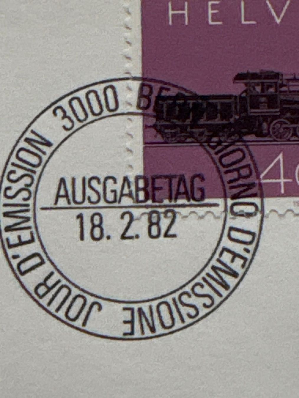 Alle Briefmarken: Gotthardbahn Ersttagsbrief 18.2.1982 Briefmarke Schweiz – Gebraucht aus Ibach von lisch3 3