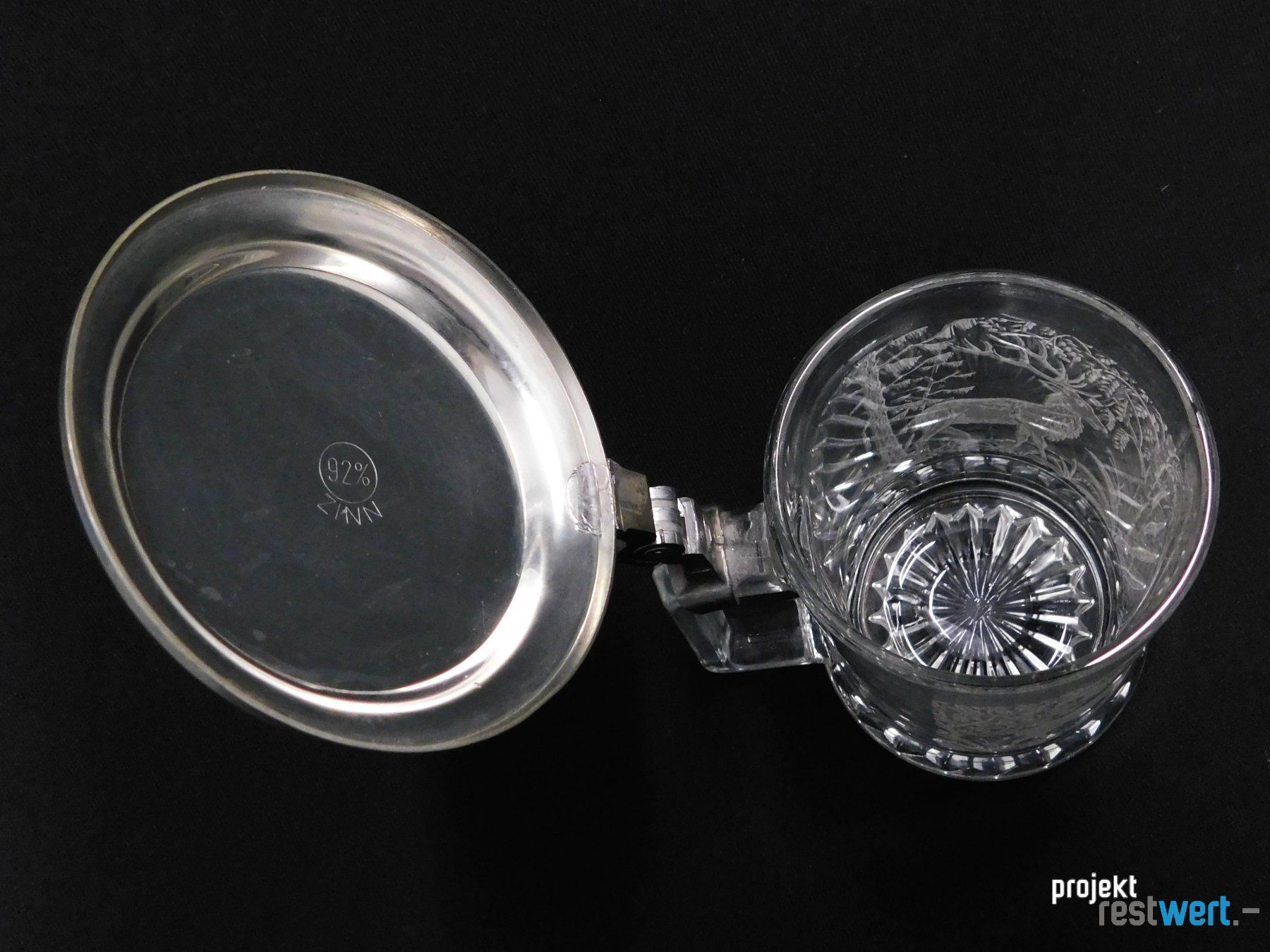 Verres: Bierkrug mit Zinndeckel – D'occasion à Bülach par restwert_buelach 3