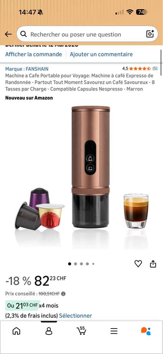 Macchine per caffè & Macchine per espresso: Machine à café expresso portable - capsules Nespresso! – Nuovo e nell'imballaggio originale da Lausanne venduto da gio_qwg7 1