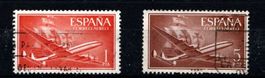 2 timbres ESPAGNE - 1955 - Obl.