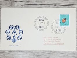 CL02 Enveloppe + Timbre Suisse 1953