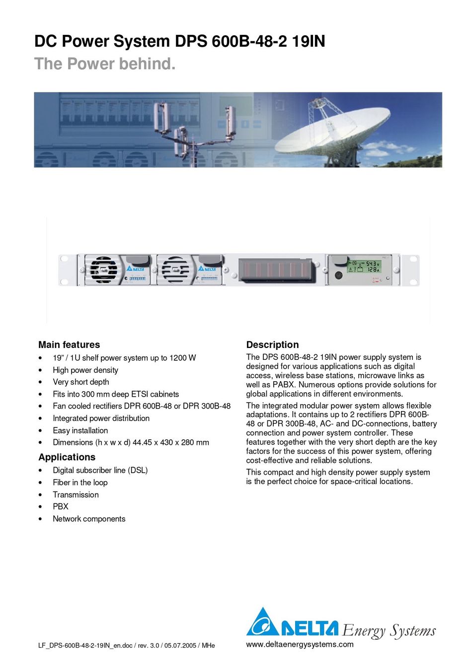Stromzufuhr: Netzteil 48V Delta Energy Systems  DPS300/600B – Gebraucht aus Unterägeri von sumatronic 5