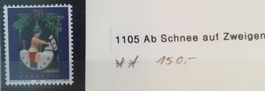 2503) 1105Ab, Abart Schnee auf den Zweigen postfrisch Kt 150