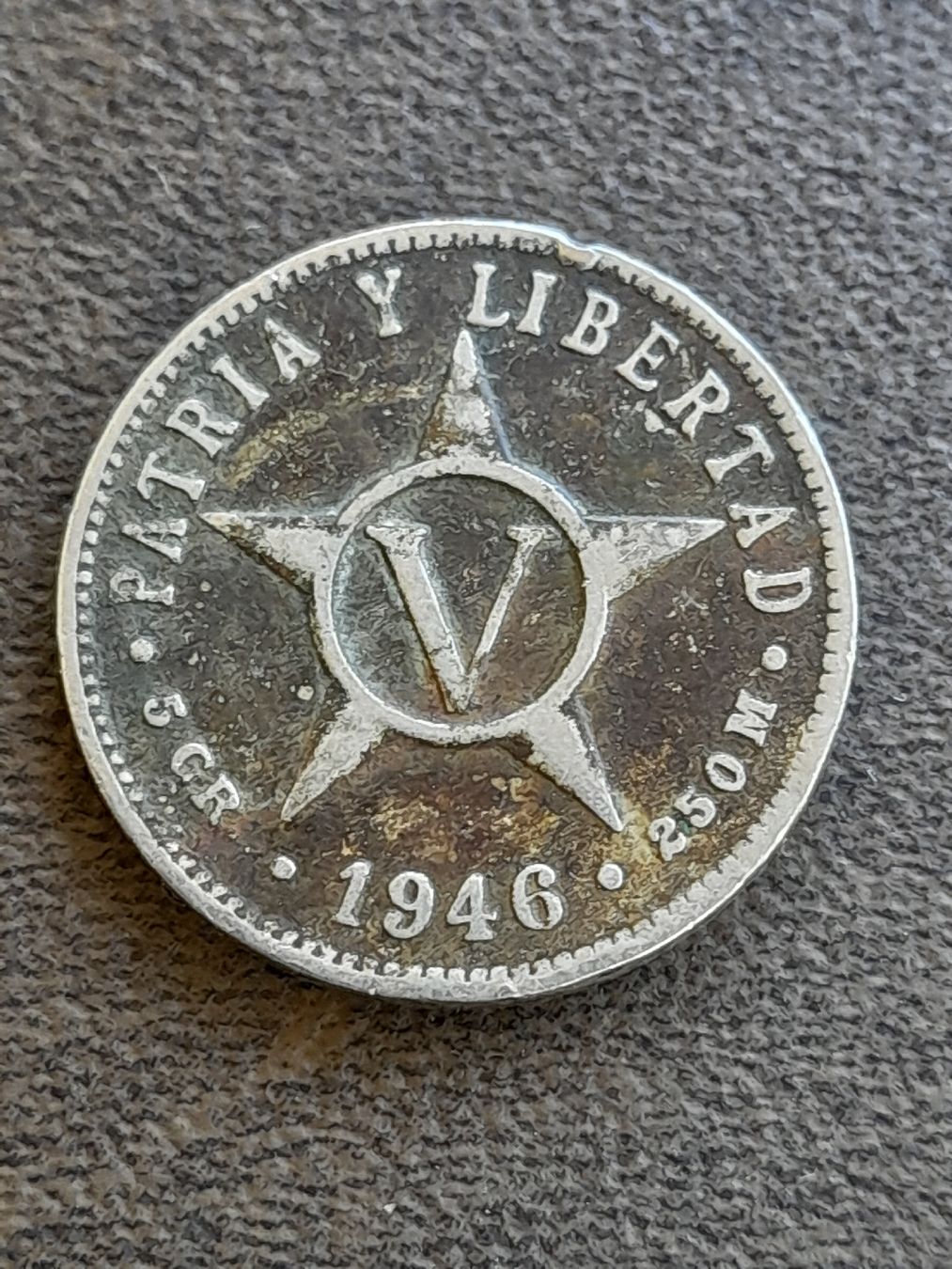Tutti le monete: 10 Centavos 1946 Kuba  – Usato da Basel venduto da Basel_20