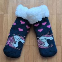 Haussocken mit Einhorn Motiv Grösse unbekannt Fusslänge 15cm