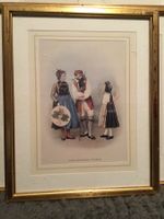 Antike Luzerner Trachten Chromo-Photogravure, gerahmt, top!