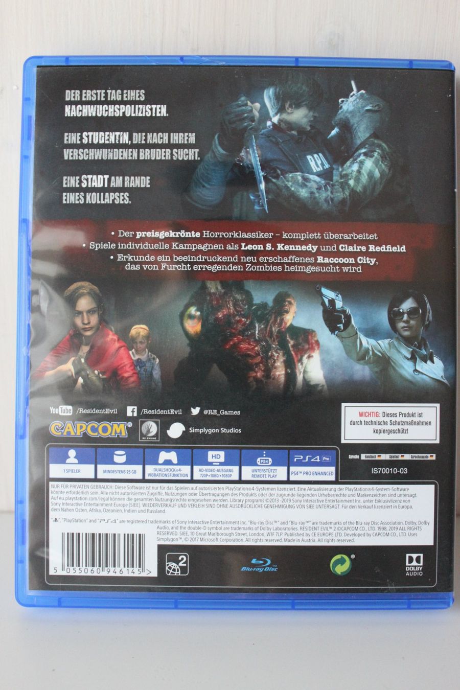 Spiele: Resident Evil 2 - PlayStation 4 / PS4 – Gebraucht aus Ebertswil von Ricogoeritz 1