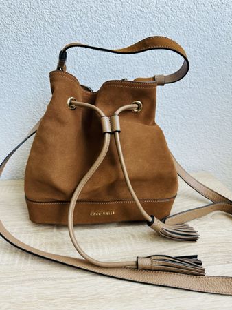 Coccinelle Bucket Bag - Stylish Cognac Suede, Like New