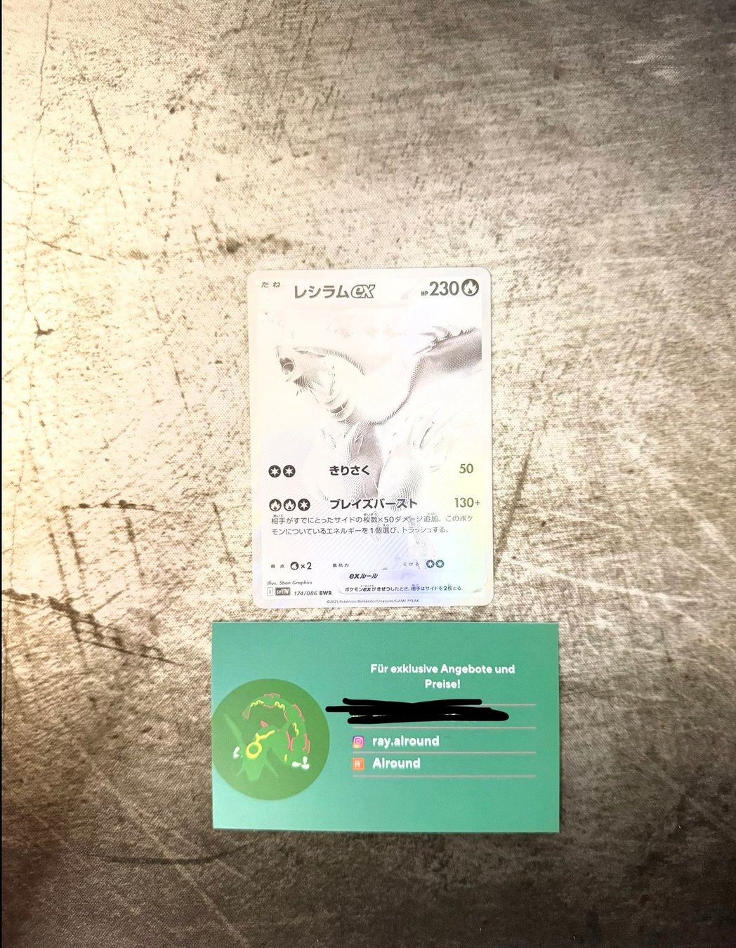 Pokémon Sammelbilder & Trading cards: Pokemon Reshiram ex 174 JAP – Gebraucht aus Basel von ray.alround