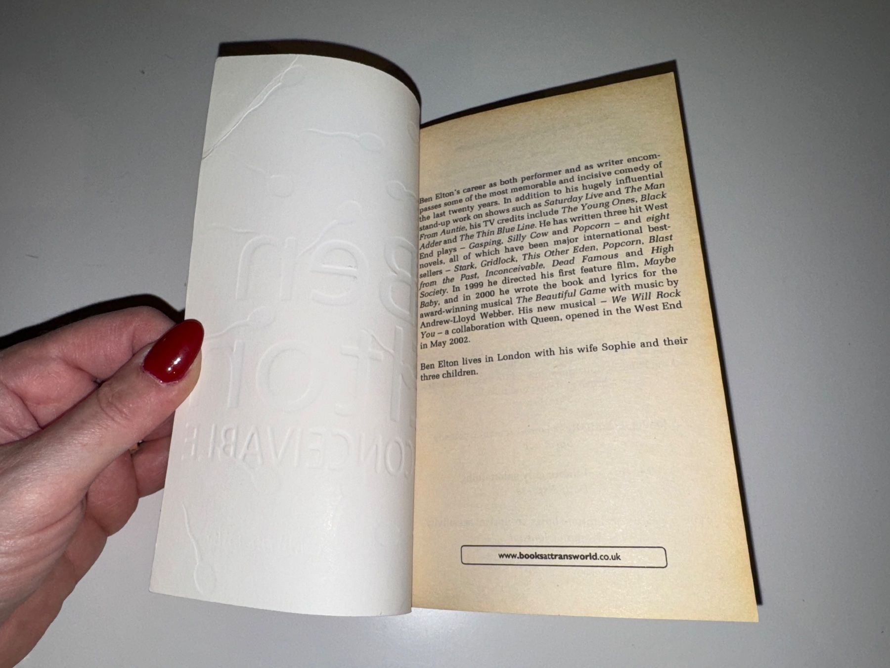 Bücher: NOVEL: Ben Elton, Inconceivable – Gebraucht aus Grosswangen von English_books 2