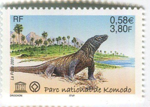 Alle Briefmarken: Briefmarke "Komodowaran". Frankreich – Neu und originalverpackt aus Basel von Butsch5