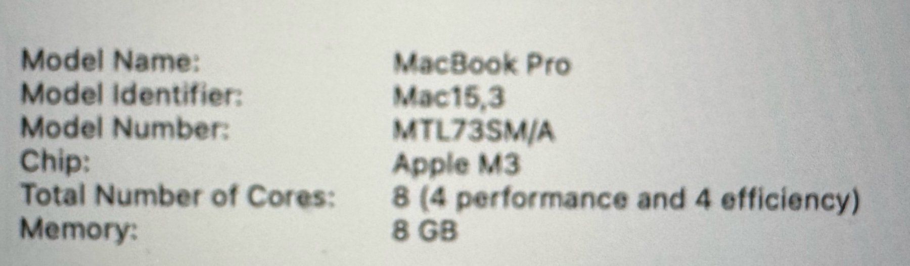 Apple Notebook: MacBook Pro 14" M3 / 8GB RAM / 512GB SSD / 99 Zyklen – Usato da Dielsdorf venduto da mar_7f2q 1