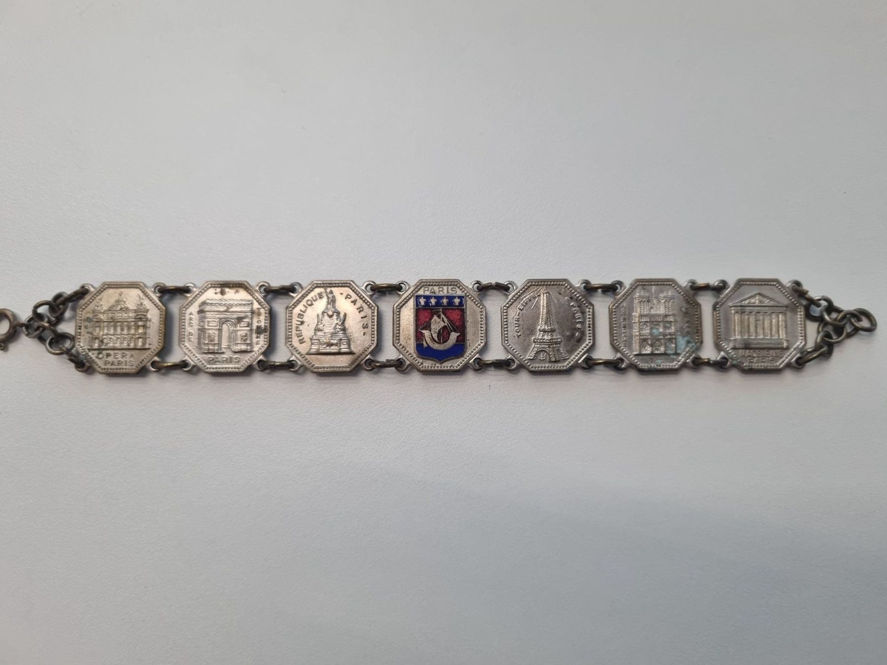 Bracciali & Braccialetti: Jugendstil Armband PARIS Souvenir Emaille – Usato da Lenzburg venduto da freedomky 1