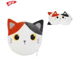 OREILLER DE VOYAGE & MASQUE DE NUIT CHAT BLANC