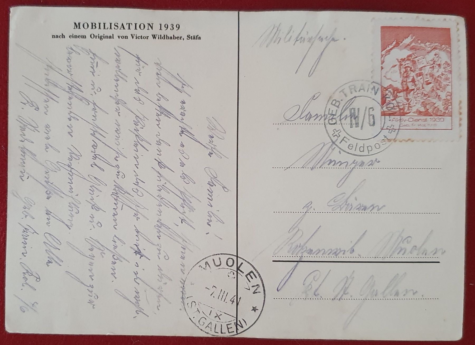 Cartoline postali: Militärkarte - Mobilisation 1939 – Usato da Kreuzlingen venduto da Rschweiz1 1