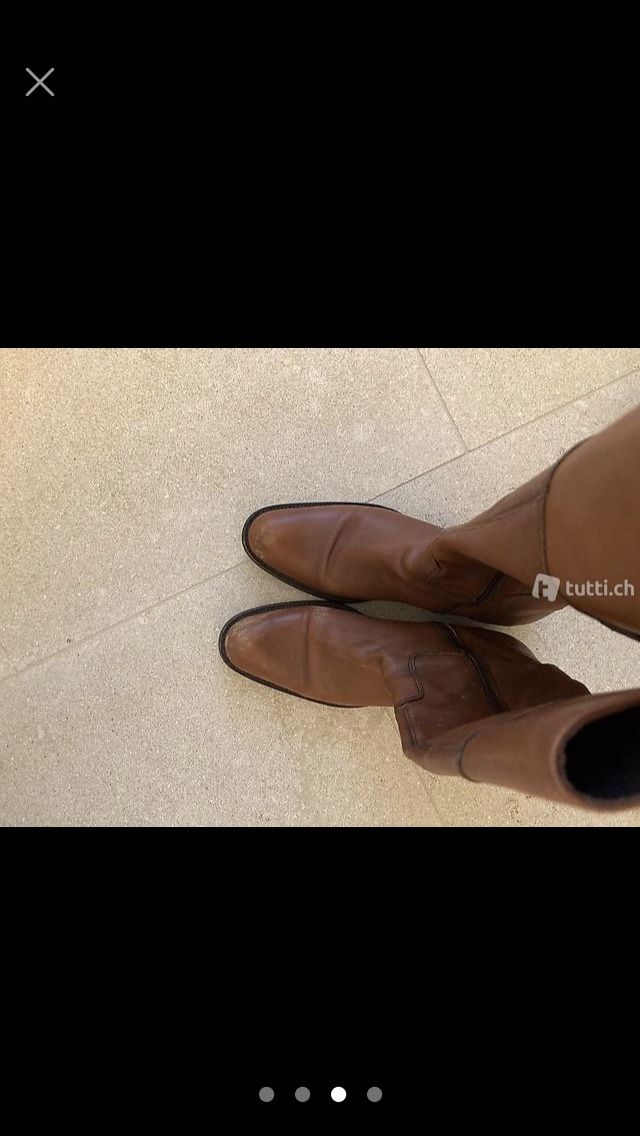 Scarpe da donna: Leder Stiefel in Cognac, Gr. 40 – Usato da Azmoos venduto da alix001 2