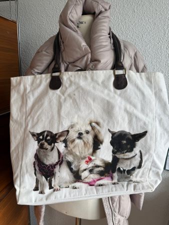 Neuware Tasche Hund Baumwolle  50 x 40 x 10 cm
