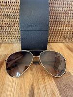Prada Damen Sonnenbrille Aviator Havanna Gold