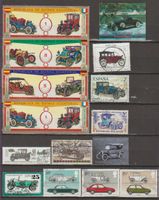 Lot de timbres thématique voitures collection occasion