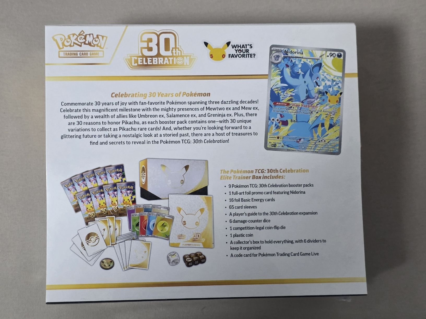Pokémon Carte collezionabili: POKÉMON 30TH | ETB [EN] – Nuovo e nell'imballaggio originale da Bellinzona venduto da egemon 1