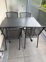 4 Stühle Metall, stapelbar, Outdoor,