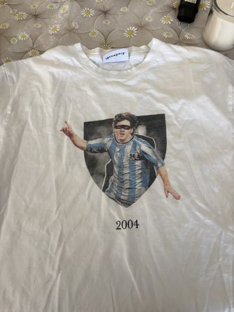 T-shirt Throwback. Factory54 Messi 2004 Blanc Taille M