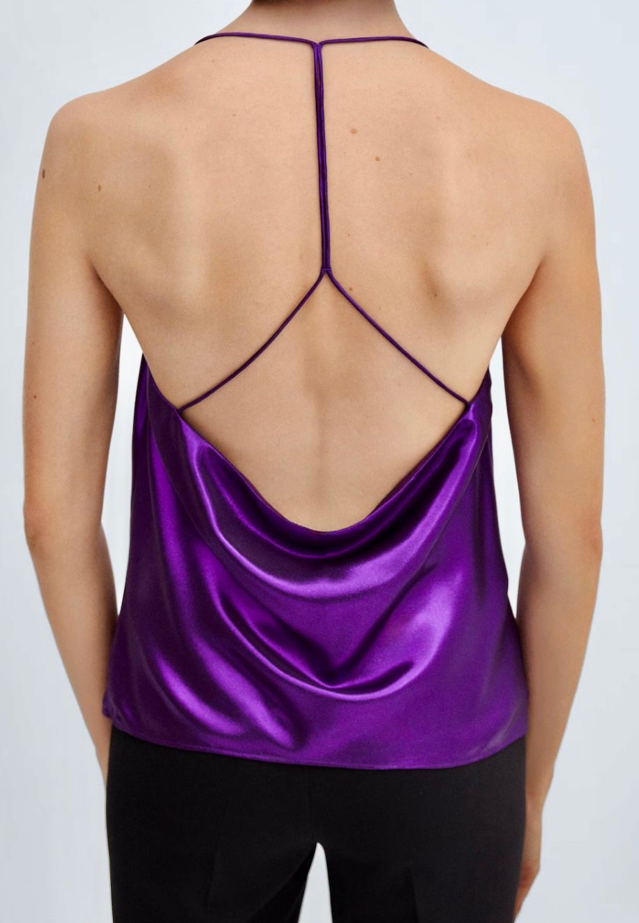 Mango Top: Wunderschönes satiniertes Träger Top von Mango, NEU – Nuovo e nell'imballaggio originale da Bremgarten AG venduto da jiom 3