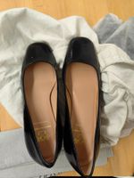 Benci Brothers Schwarze Lack-Ballerinas mit AbsatzGr. 36