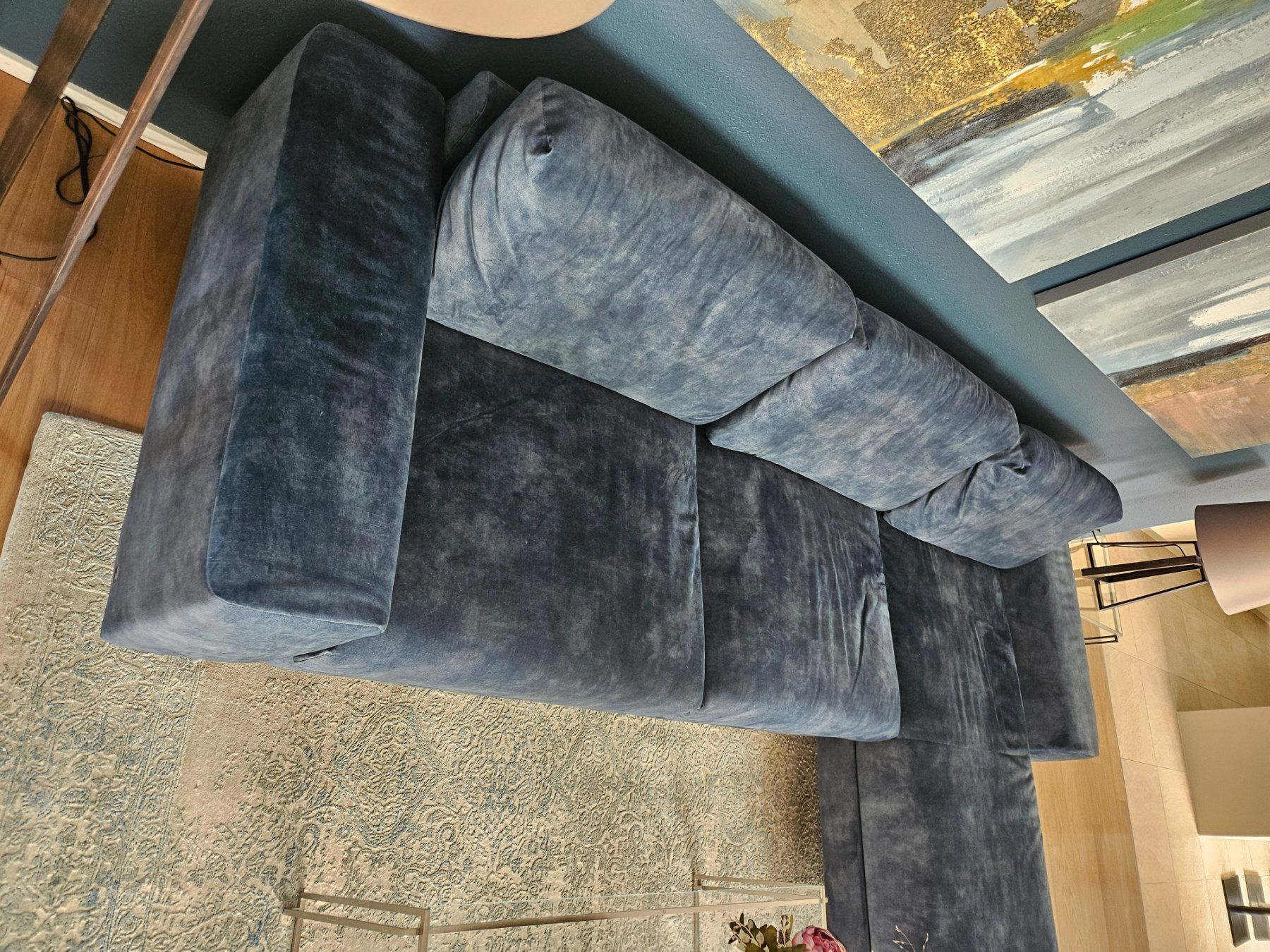 Divani: Box-Spring Samt-Sofa – Usato da Cham venduto da Claudine73 2