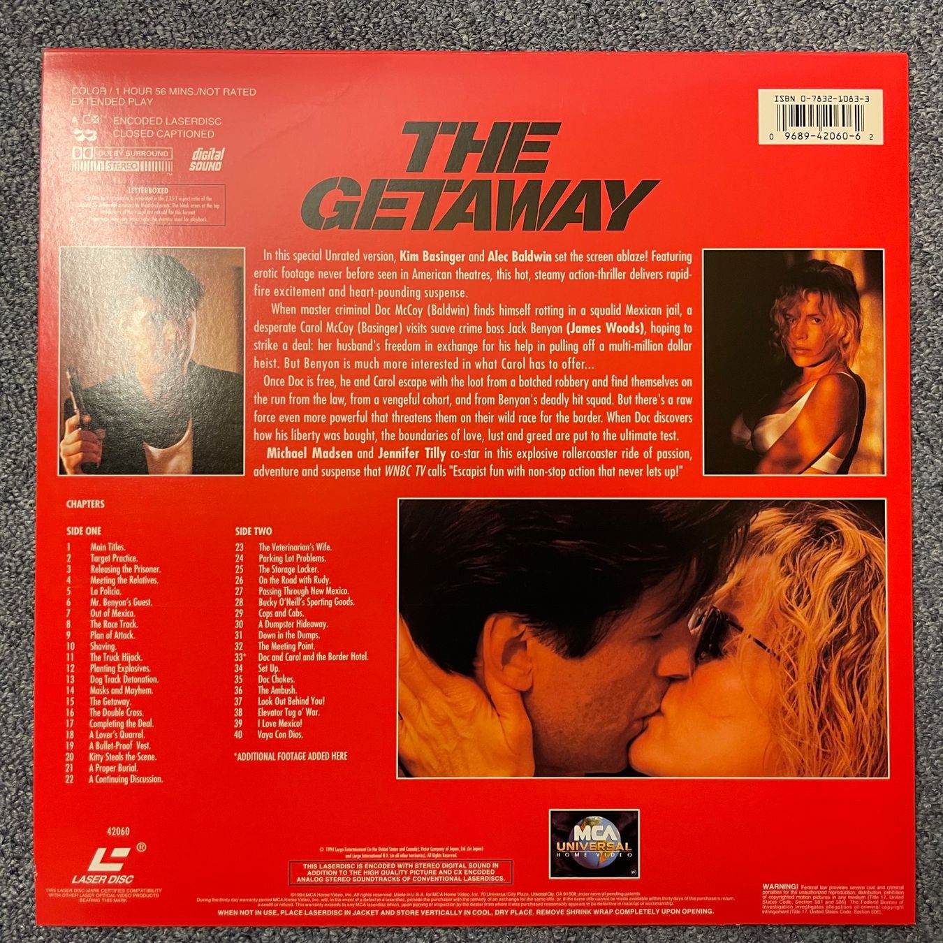 Alle DVDs: Kim Basinger: The Getaway - LASER DISC - LD - Engl. Orig. – Gebraucht aus Stans von Brode 1