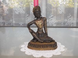 Antike asia. Bronze Leuchter Buddhistische Göttin ca.um 1900
