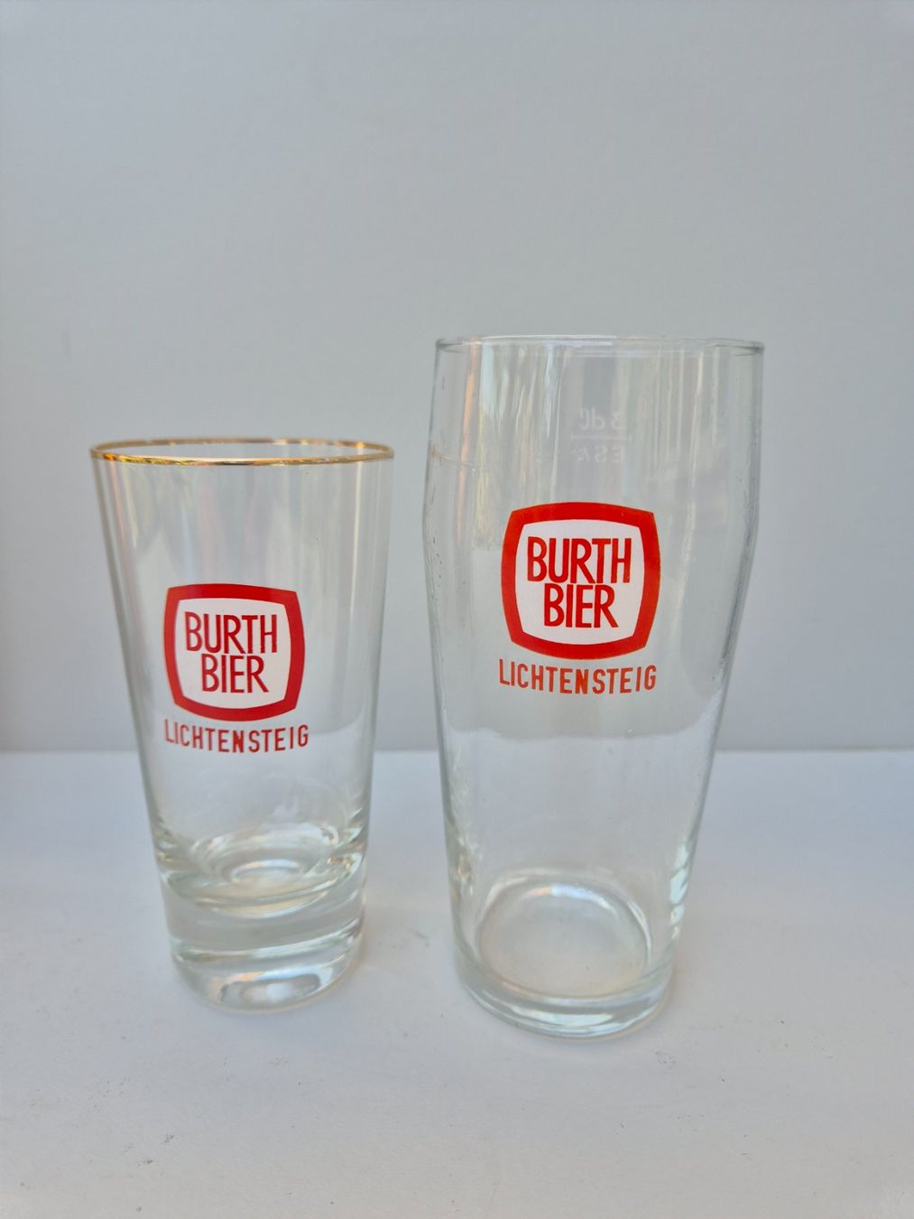 Bicchieri: Bier Brauerei Burth Flasche und Gläser – Usato da St.Gallen venduto da Stocken64 2