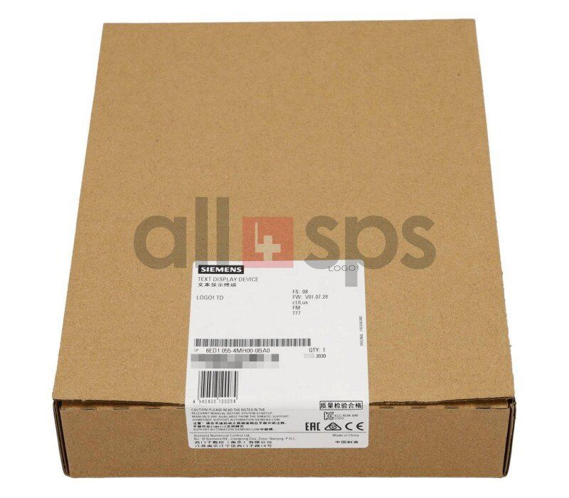 Siemens Elektronikbauteile: SIEMENS LOGO TD TEXTDISPLAY - 6ED1055-4MH00-0BA0 – Neu und originalverpackt aus Wolfhalden von shop.all4sps